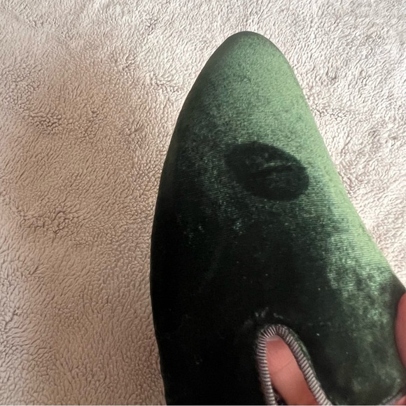 Birdies The Starling Evergreen Velvet Round Toe Loafer Flat Emerald Green Sz 10 - Picture 11 of 13